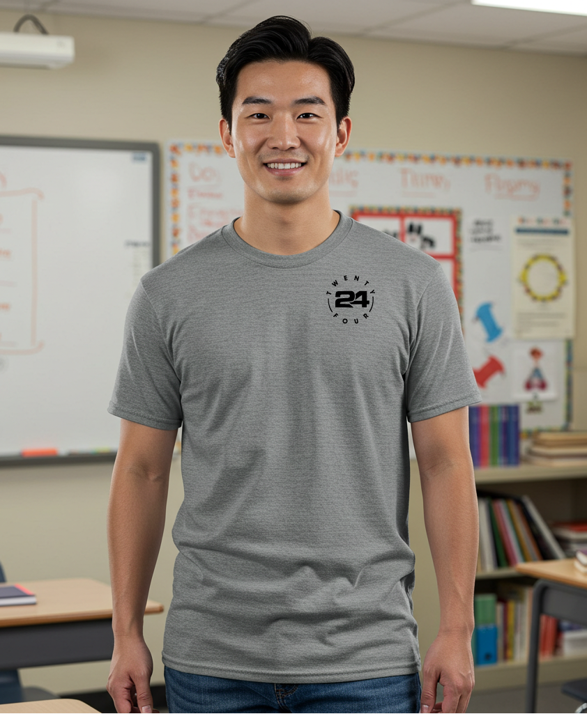 24 Minimal Legacy Tee – Black Logo Edition