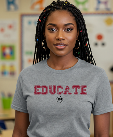 AMS Educate Tee – Maroon Edition