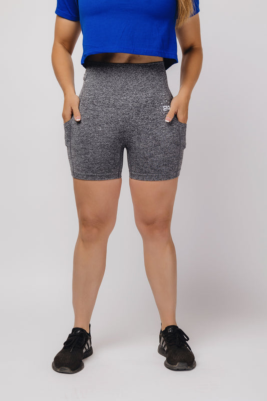 Athletic Shorts with Pocket and Utility Strap