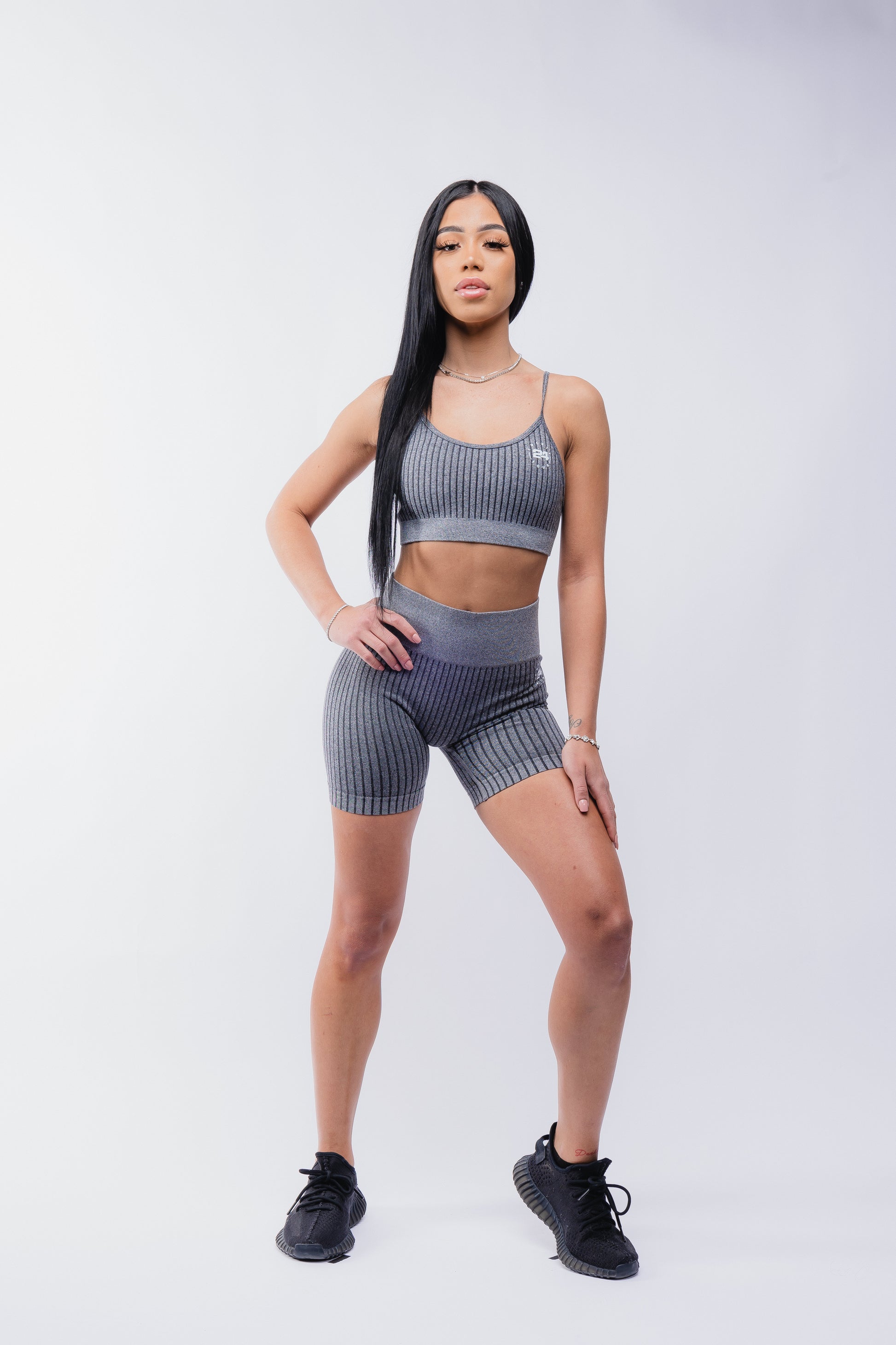 2 PC Stripe Tank Shorts