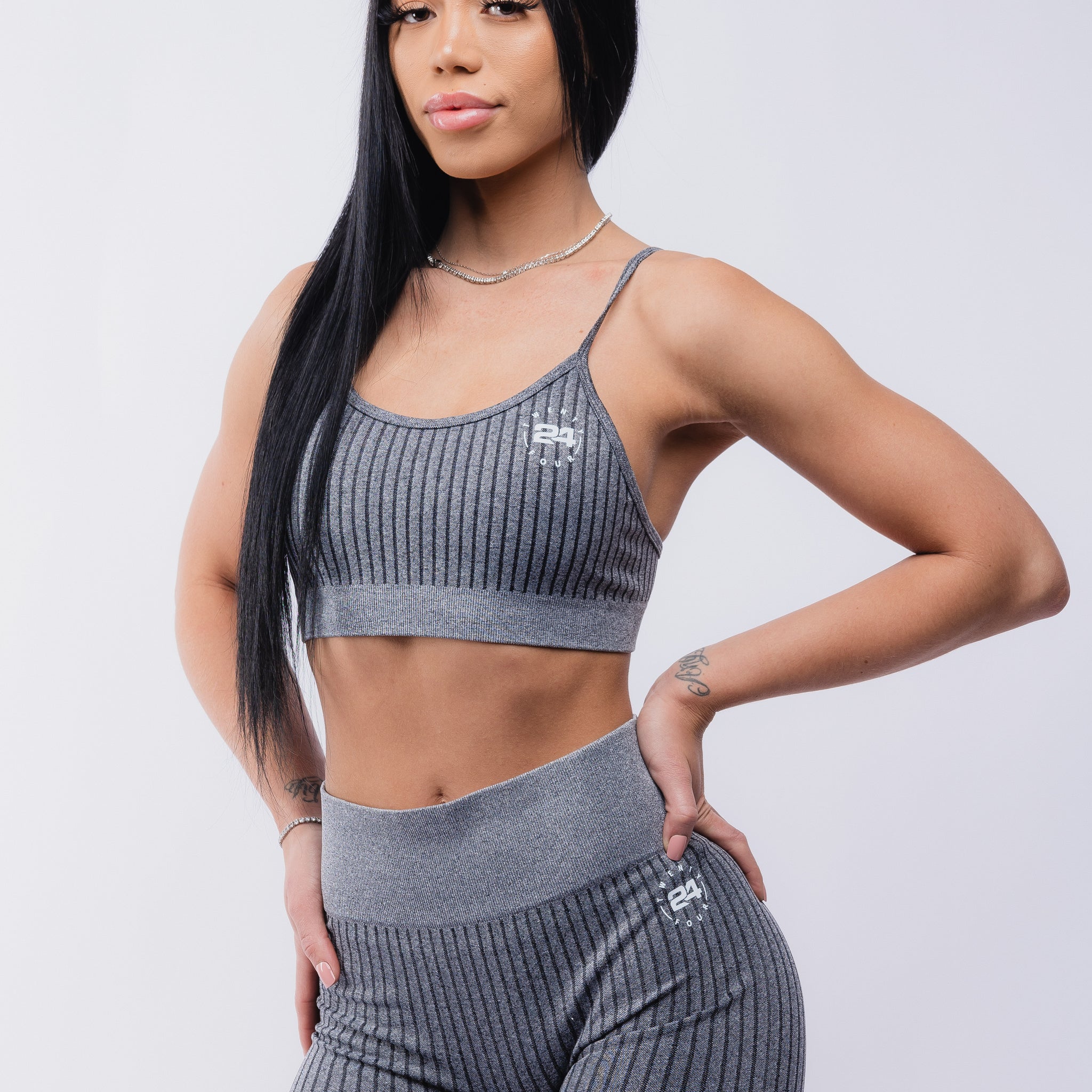 2 PC Stripe Tank Shorts