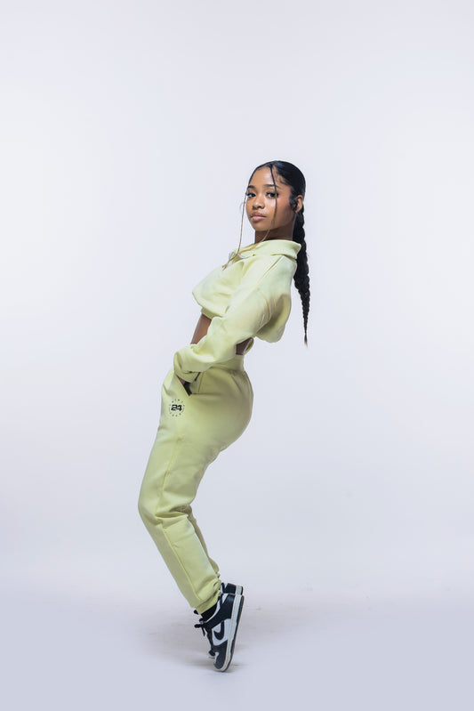 Fashion Corset Jogger Sweatshirt Cropped Hoodies Set