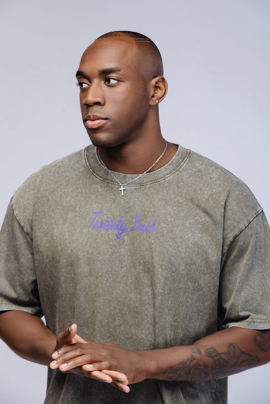 Built Different “Twenty Four” Vintage Wash Graphic Tee